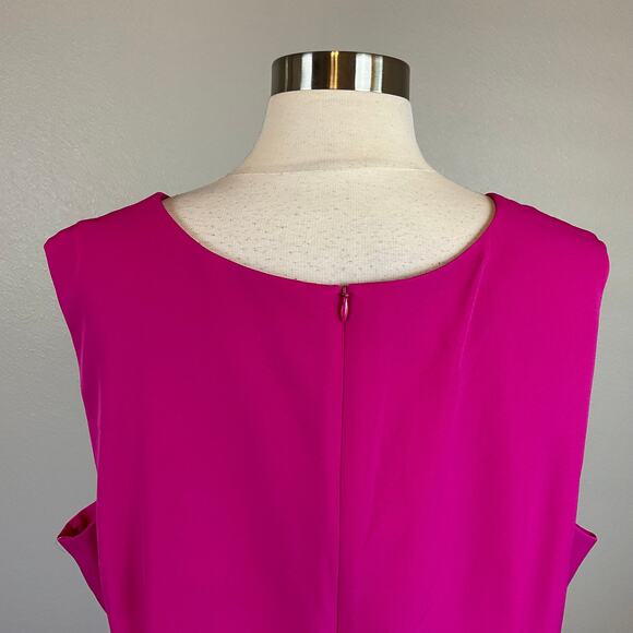 Eliza J Women's High Low A-Line Sleeveless Cocktail Dress Colorful Pink Size 20W - Picture 9 of 13